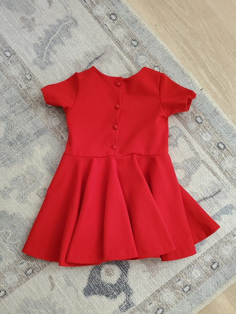 Ralph Lauren Baby Girls Red Short Sleeve Skater Dress Sz18m